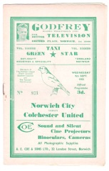 Norwich City v Colchester - 1953/1954